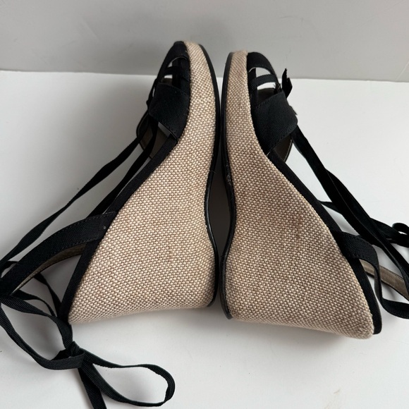 Unisa Elegant Black platform Wedge Sandals lace ankle - Picture 8 of 13